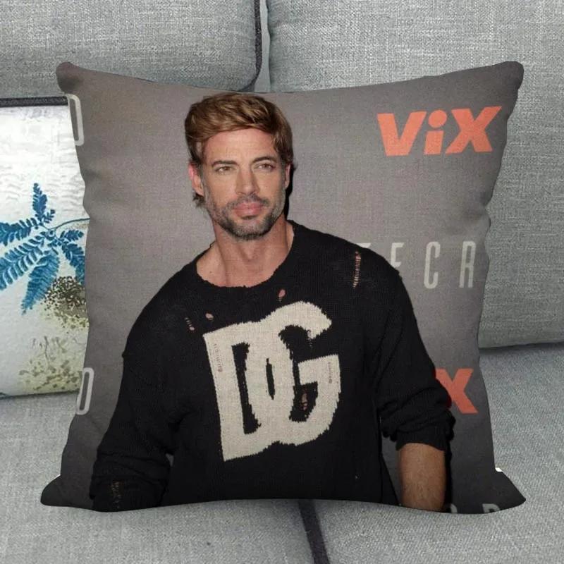 Custom William Levy Pillowcase Wedding Decorative Cotton Linen Pillow Case For Home Pillow Cover 45X45(One Sides)