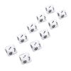 20Pcs Dice 10 Sided Plastic Number Dice Home Decoration Ornament Game Accessory for Party White