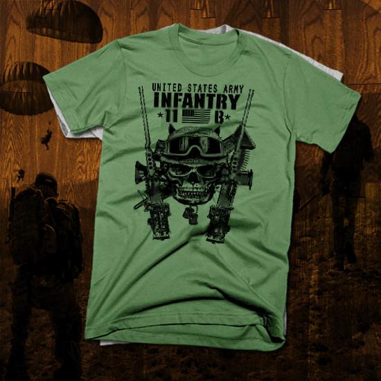 

Combat t-shirt military Infantry Grunt Tactical Assault Infantryman .50 cal 2XL