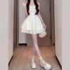 White Suspender Dress Women's Summer New Small Spring Wear a Whole Set of Design Short Skirts