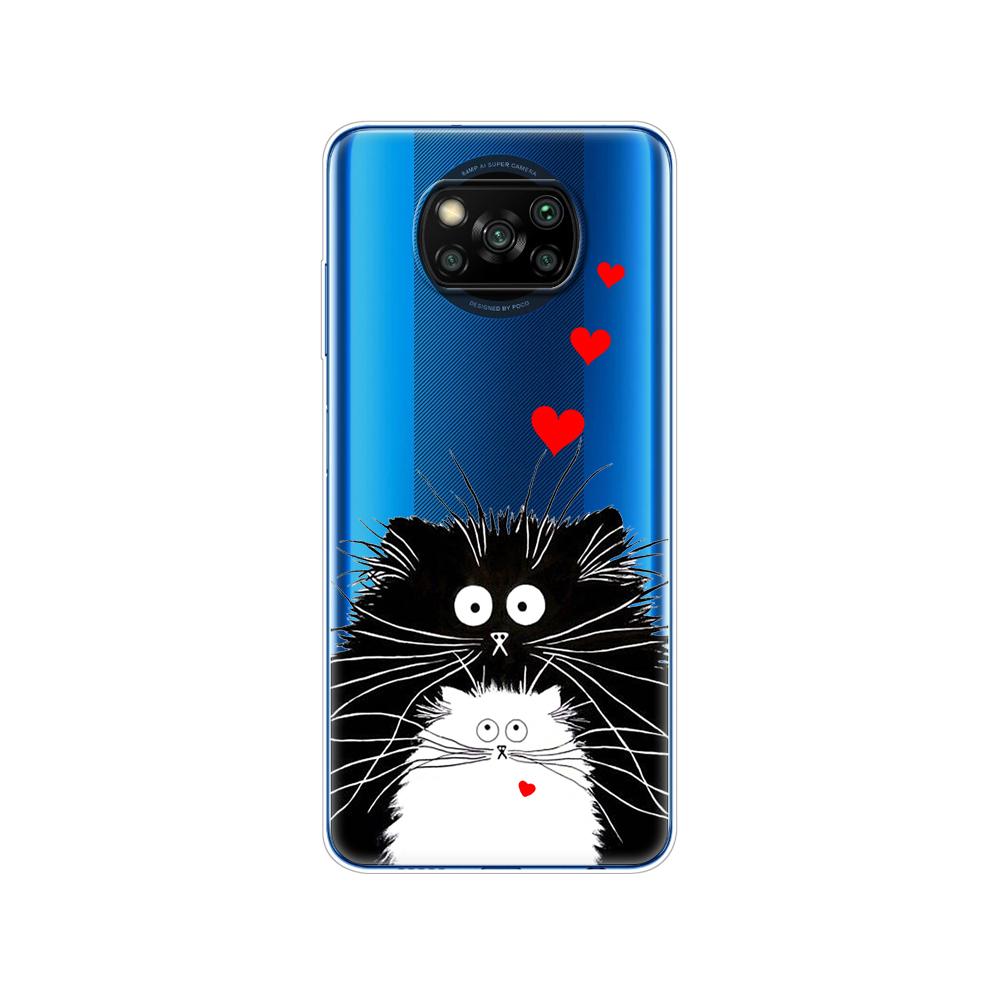 Für Xiaomi Poco X3 NFC-Hülle, weiche Silikonrückseite, für POCO X3 Pro-Hülle, TPU-Stoßfänger für Poco X 3 PocoX3 NFC 6,67 Zoll globale Telefonabdeckung