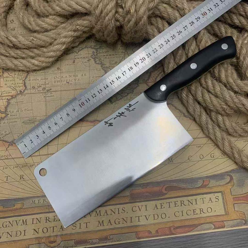 7.5 Inch Slicing Knife 3-layers Tamahagane Steel Blade Ebony Handle Sharp Chef Cleaver Meat Cutting Vegetables Kitchen Knives