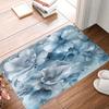 1 piece modern floral pattern non-slip floor mat for laundry room, bathroom, living room, bedroom, kitchen, porch, balcony