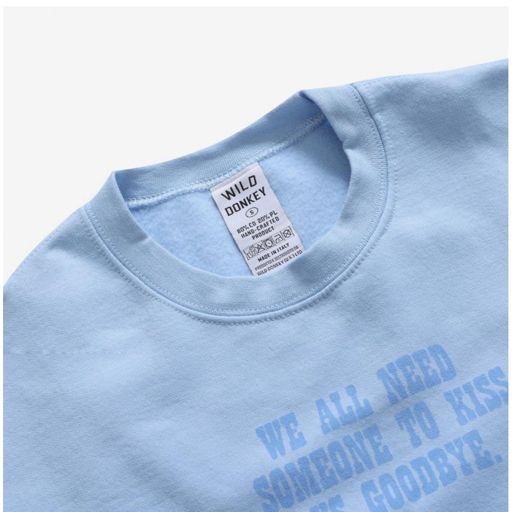 Wilddonkey Unisex Sweatshirt Fg Love Hellblau