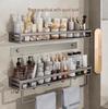 Aluminum No-Punch Wall-Mounted Bathroom Shelf
