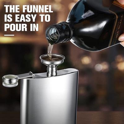 High Quality Stainless Steel Hip Flask Leakproof Portable Liquor Flask Convenient Container Drinking Bottle Outdoor
