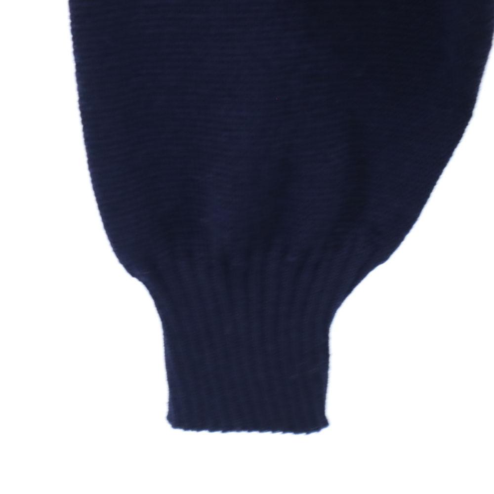 HUNTING WORLD 90-talls Ull Gammel Langermet V-hals strikket cardigan M Marineblå Herre Brukt