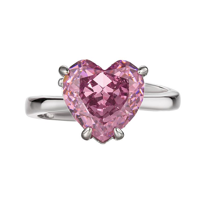 Jewelry Set Earrings Rings Necklaces Accessories High Carbon Diamonds Ice Flower Cut Hearts High-end Women's Styles Batch Shipped