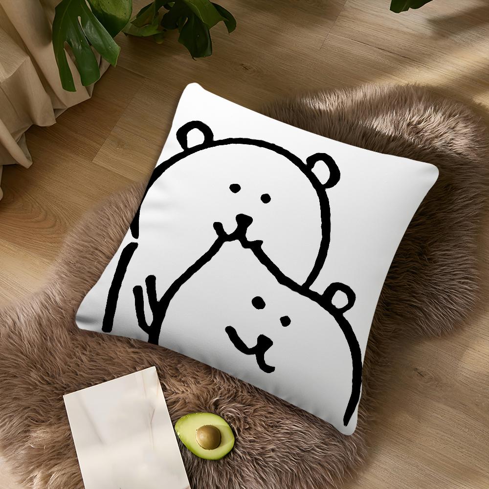Japan Cute J-Joke B-Bear Christmas cushion cover For Bedroom Car Coffee Shop Room and Living Room Sofa Decorative PillowCover