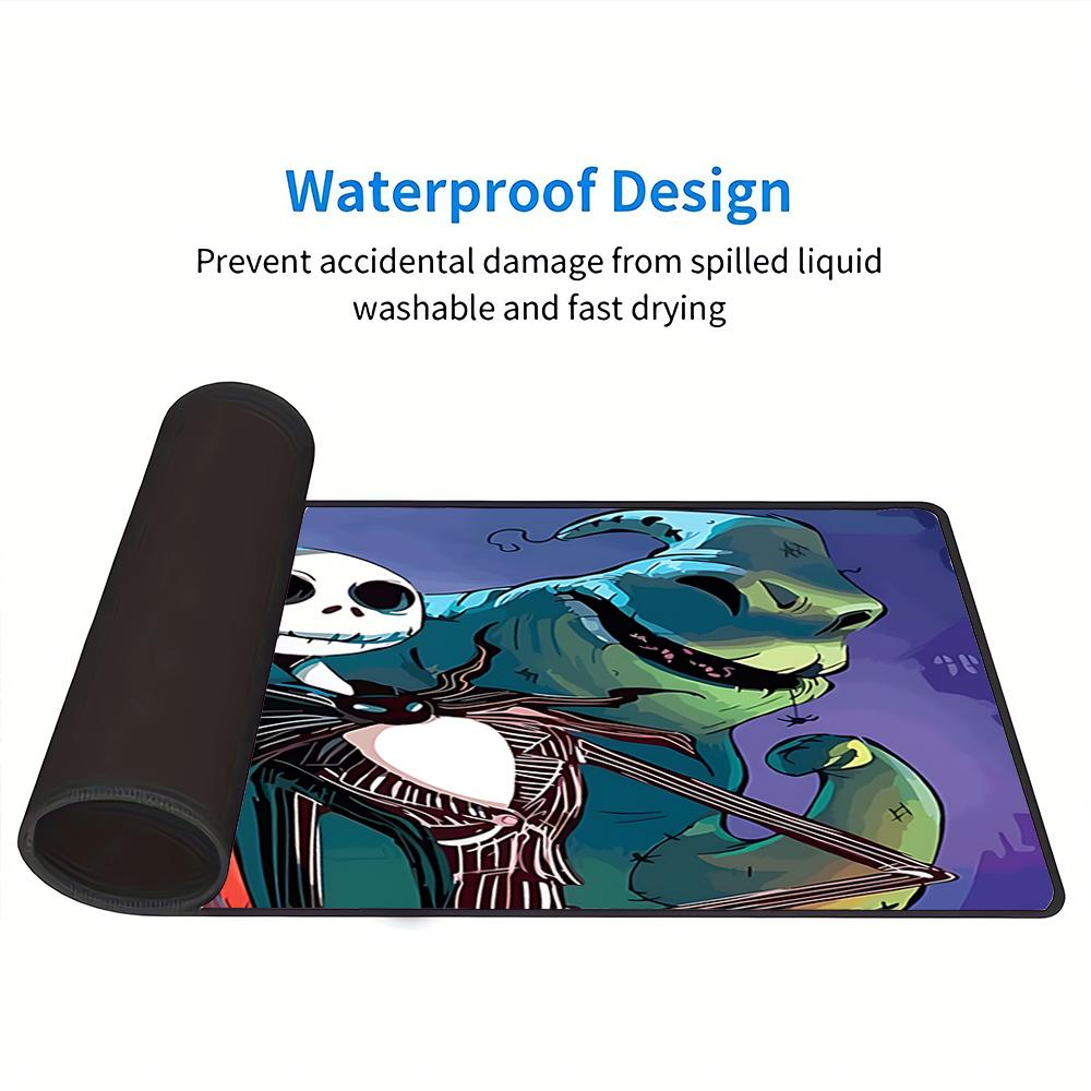 Nightmare Before Christmas Large Gaming Mouse Pad Nonslip Rubber Base Waterproof Desk Mat For Office Pc Laptop