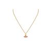 Pink Saturn Sign Enamel Brass Necklace Women's Gold 63020322-02R730-CN
