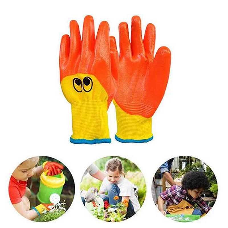 Breathable Kids Gardening Gloves Resistant Non-Slip Anti-Stab Protective Gloves