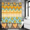Yellow Bohemian Style Shower Curtain Washable Dirt-Resistant Shower Head Waterproof Polyester Bath Curtain For Home Decor