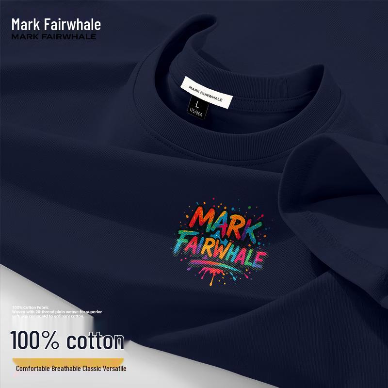 Mark Fairwhale Men's Pure Cotton Loose Fit Short Sleeve T-Shirt