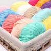 6-Pack Premium Combed Cotton Yarn for Crochet & Knitting - 100% Soft Hand Knitting Yarn, 50g/Skein 125m/Skein, Smooth Craft Yarn for DIY Home Projects