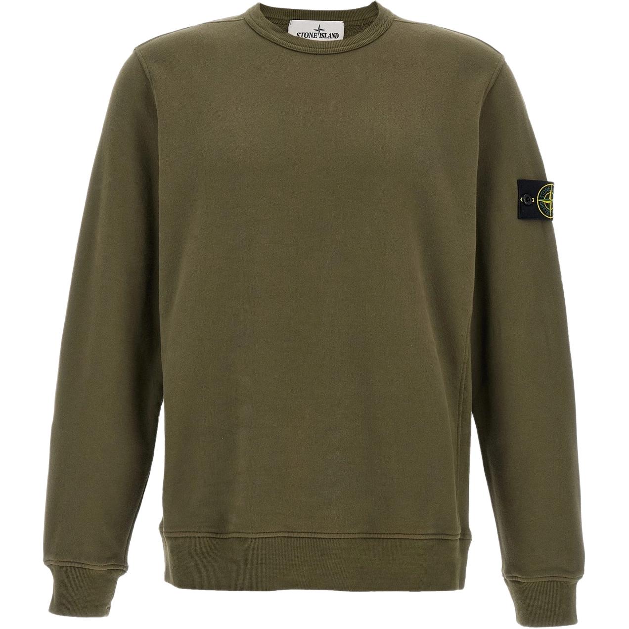 Stone Island Logo Ronde Hals Lange Mouwen Sweatshirt Heren sweatshirt Groen K2S156100028S0A20V0054 XL