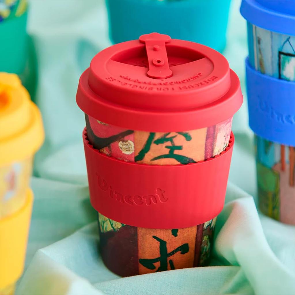 Ecoffee Cup (Ecofee Cup) Reusable Cup and Saucer, Eco-Friendly, Vincent Van Gogh, 350ml, 812 034
