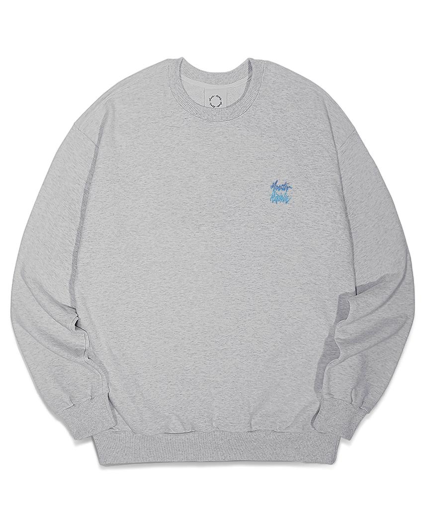 MONSTER REPUBLIC Movement Logo Blue Wave Sweatshirt Gray