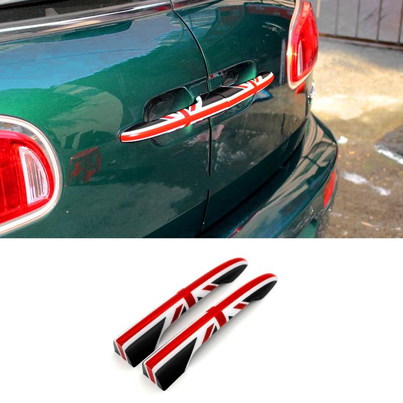 2PCS/Set Car Rear Trunk Door Handle Covers Decoration Stickers For MINI Cooper F54 Rear Handle Protection Shell Car Accessories