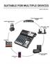 6-канальный мини-микшер 8Recordio Bluetooth USB с профессиональным сценическим ревербератором