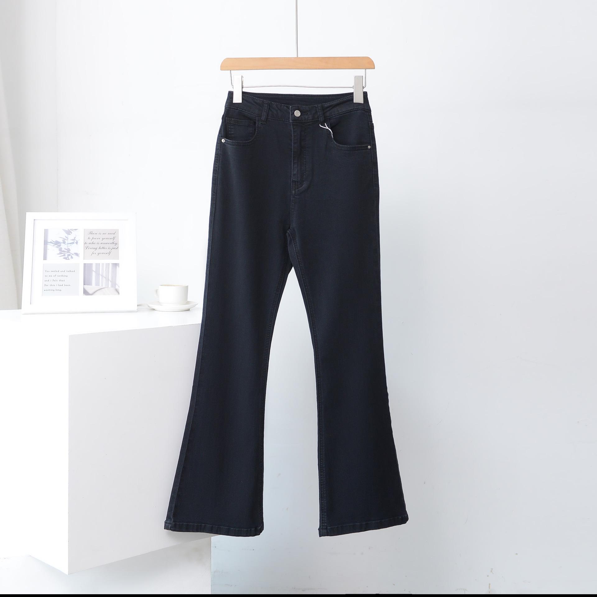 2025 Spring/Autumn Women s Retro Flare Black Jeans 26 чёрный