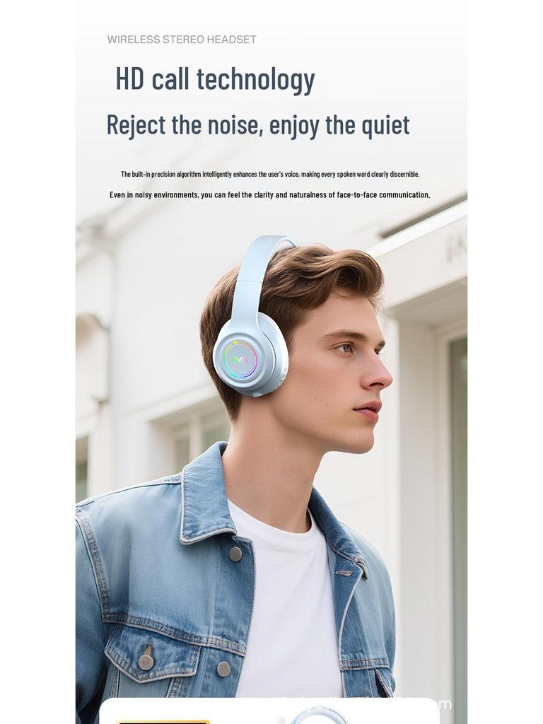 SD-04 Wireless Bluetooth Over-Ear Luminous Bass Gaming Headset