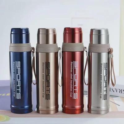 Thermos Bullet da 750 ml: Borraccia termica sportiva portatile in acciaio inossidabile 304, di grande capacità, ideale per uomini e donne con possibilità di personalizzazione del logo.