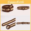 Boho Inspired Womens Stretchable Fabric Belt With Alloy Buckle For Casual Wear