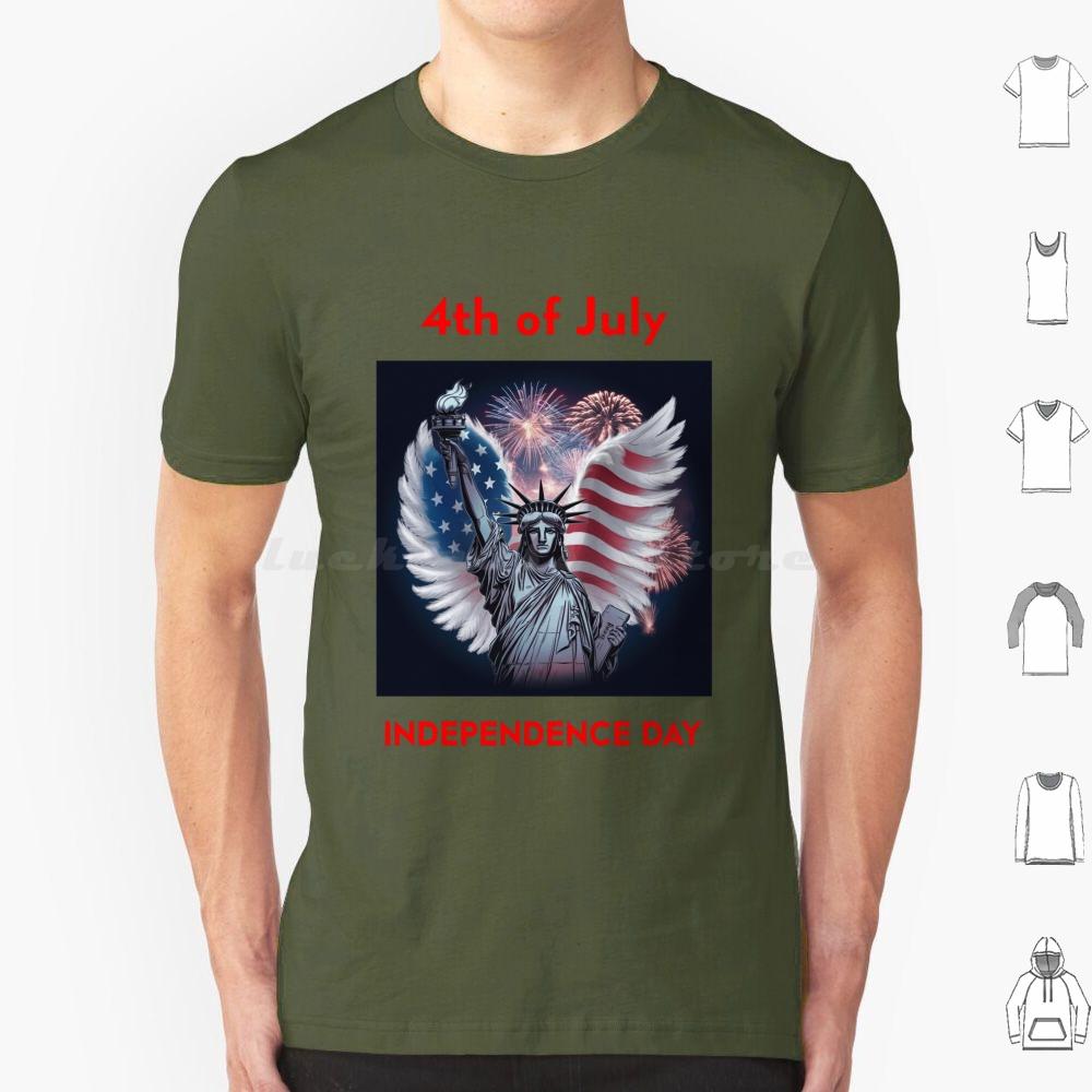 Day 4 July T Shirt Cotton Men Women DIY Print Flag America Day Usa Patriotic American 4th Of July American Flag Patriot Day