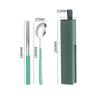 304 Stainless Steel Travel Reusable Utensils Set Camping Spoon Fork with Case Chopsticks and Flatware Portable Cutlery Set