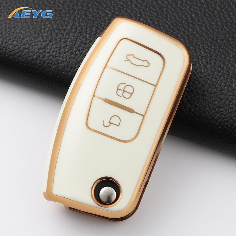 Car Key Case Cover for Ford Focus 2 MK2 Fiesta Mondeo Galaxy Ecosport Kuga Escape Falcon B-Max C-Max Keychain Accessories