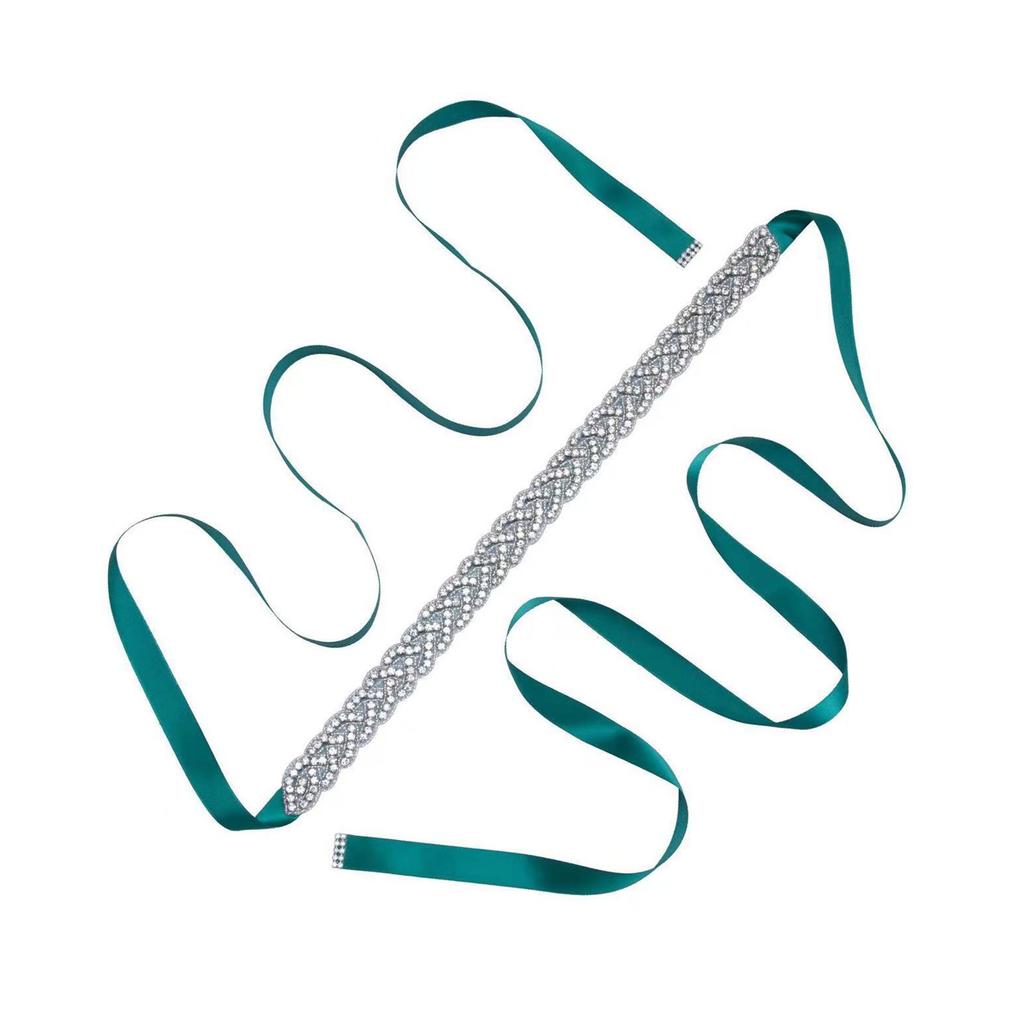 Women's Crystal Wedding Belt Rhinestones Glitters Waistband Evening Dress Belt for Wedding Dress and Evening