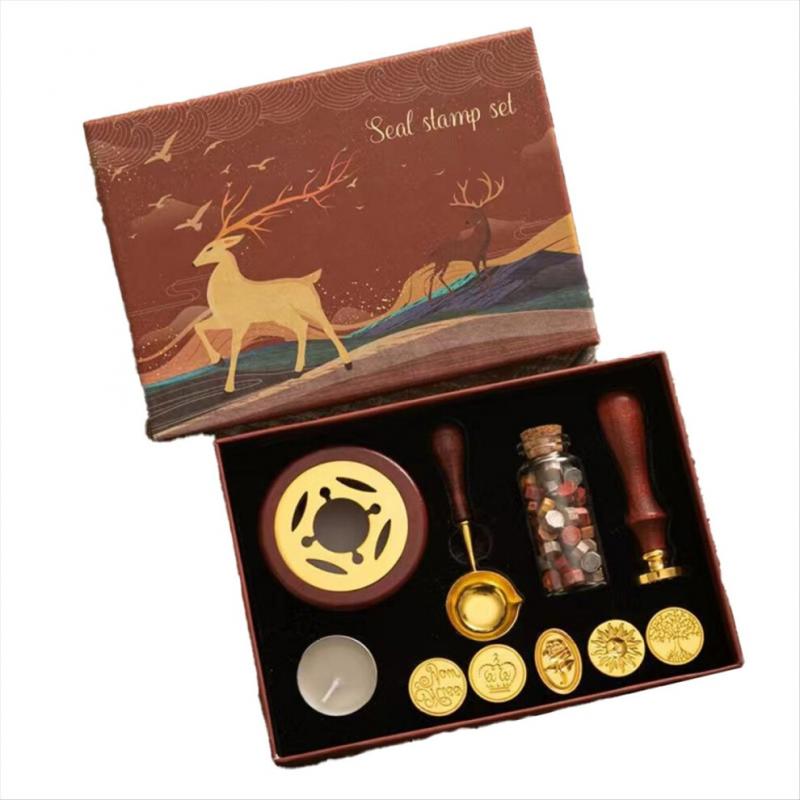 Wachssiegel-Stempelset, lackierter Stempel, Siegelwachs-Set, DIY-Bastelbedarf, dekoratives Siegelwachs-Set für Hochzeitseinladungen