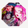 1pc Outdoor Umbrella with Anime Characters - Automatic Opening/Closing Umbrella with Portable Tri-Fold Design, 8-Rib Iron Frame, Perfect Gift for