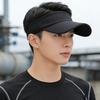 Summer flat top batten outdoor hat with edging and patchwork mesh sun hat, sweat-absorbing hat, all-in-one running hat