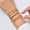 Minimalist Stackable Chain Bracelet for Women, 18K Gold Plated Stainless Steel, Waterproof Non Tarnish Dainty Jewelry Gift