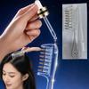 Portable Transparent Scalp Liquid Guide Comb, Built‑in Reservoir Metal Rolling Teeth for Hair Growth & Beard Oil Home Salon Tool