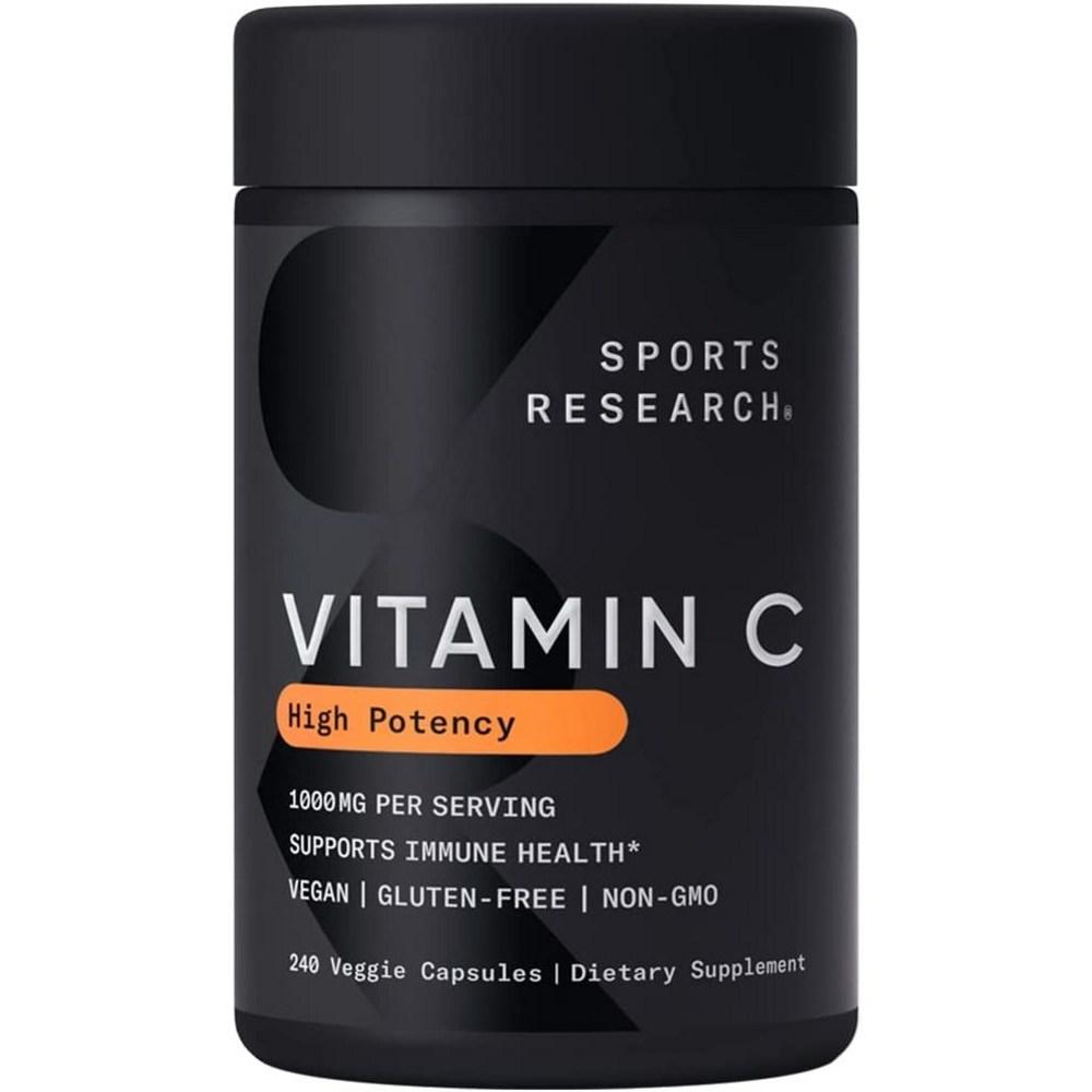 Sports Research High Potency Vitamin C Antioxidant Support 1000mg Veg Capsules 240 Tablets 1 pcs