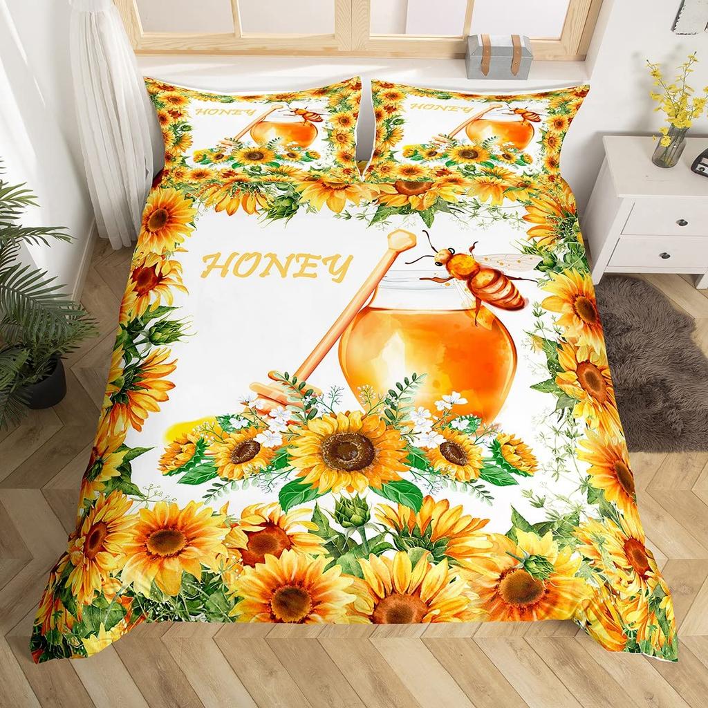 Kids Pink Rose Rabbit King Queen Duvet Cover Cartoon Animal Comforter Cover Rose Moon Floral Bedding Set Polyester Quilt Cover