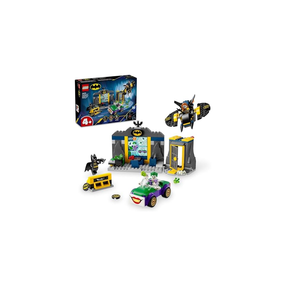 LEGO Super Heroes Batcave with Batman, Batgirl & Joker Toy Building Set for Kids Ages 4-6