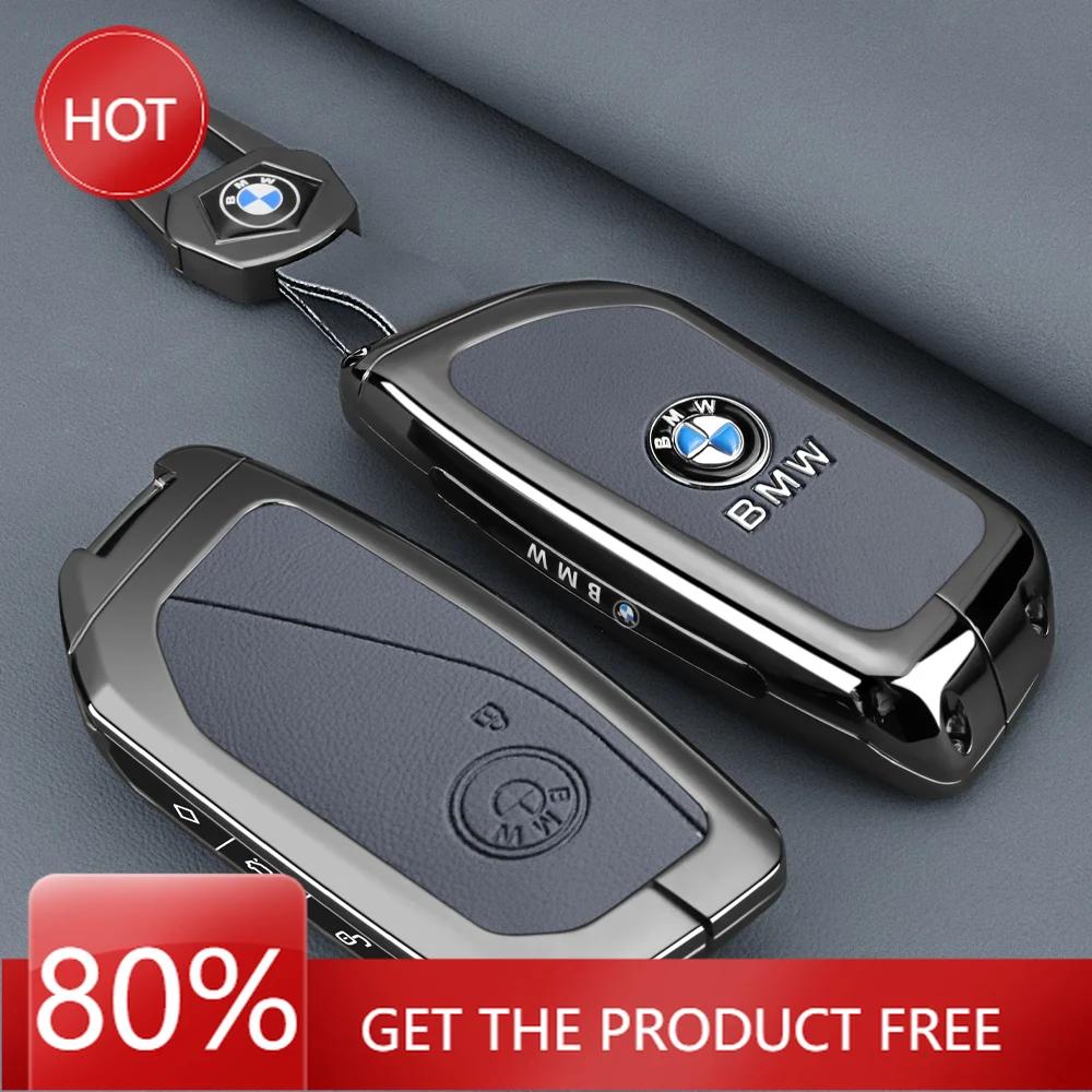 Nuovo 2025 Lega di Zinco Pelle Copri Guscio Custodia Chiave Auto Per BMW Serie 7 735i 740Li X7 X1 U11 2023 I7 G07 LCI XM Portachiavi Telecomando Ac