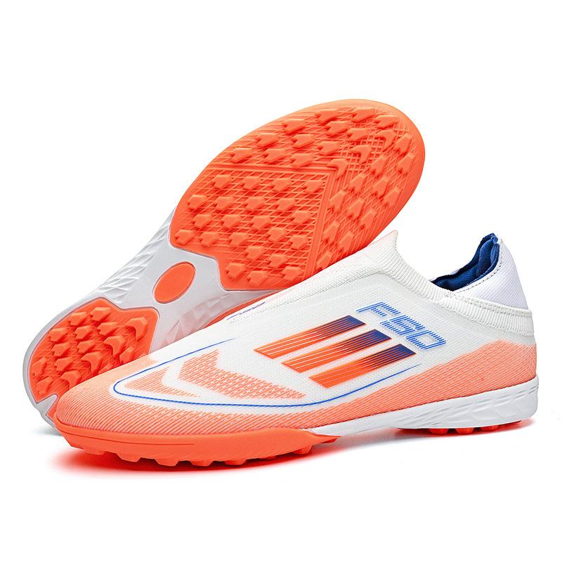 Seamless fly-woven football shoes tf broken nails artificial flat AG nails leather feet for boys and girls students foot training