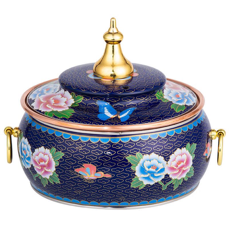 DM Cloisonné Copper Electric Hotpot