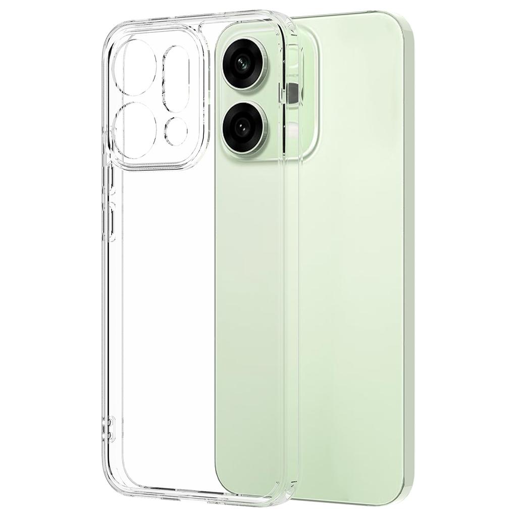 For Oppo Reno14 Pro 5G (Global) Clear Phone Case TPU+Acrylic Shockproof Phone Back Cover