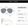 Vintage Fashion Oversized Pilot Sunglasses Women Men Luxury Brand Designer Travel Big Clear Metal Rivet Sun Glasses For Female