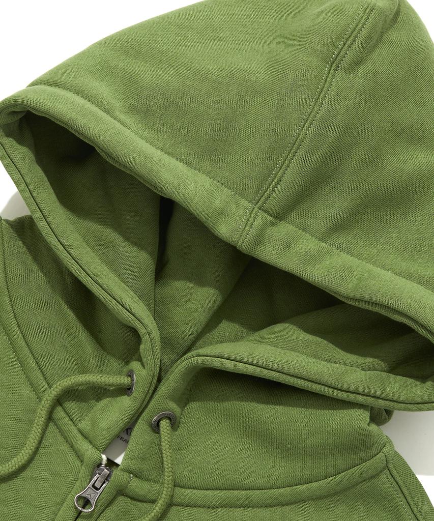 Kulte Script Chain Emb Hood Zip-UpGreen
