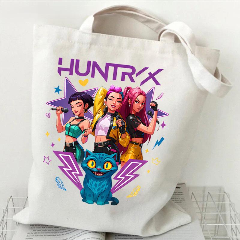 KPop Demon Hunters Student Everyday Versatile Shoulder Bag Fashion Demon Hunters Canvas Bag