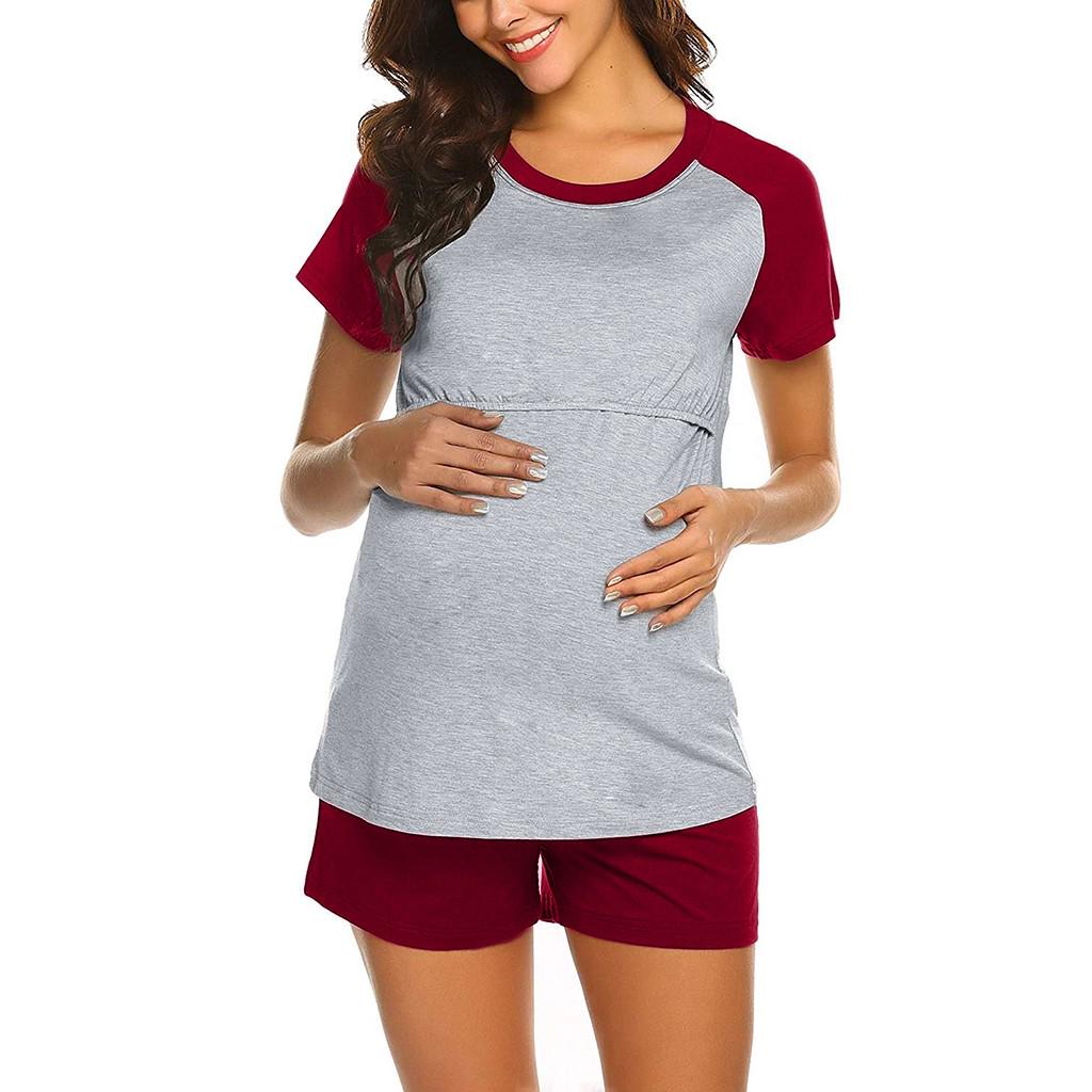 Buy 2PCS Women Maternity Short Sleeve 