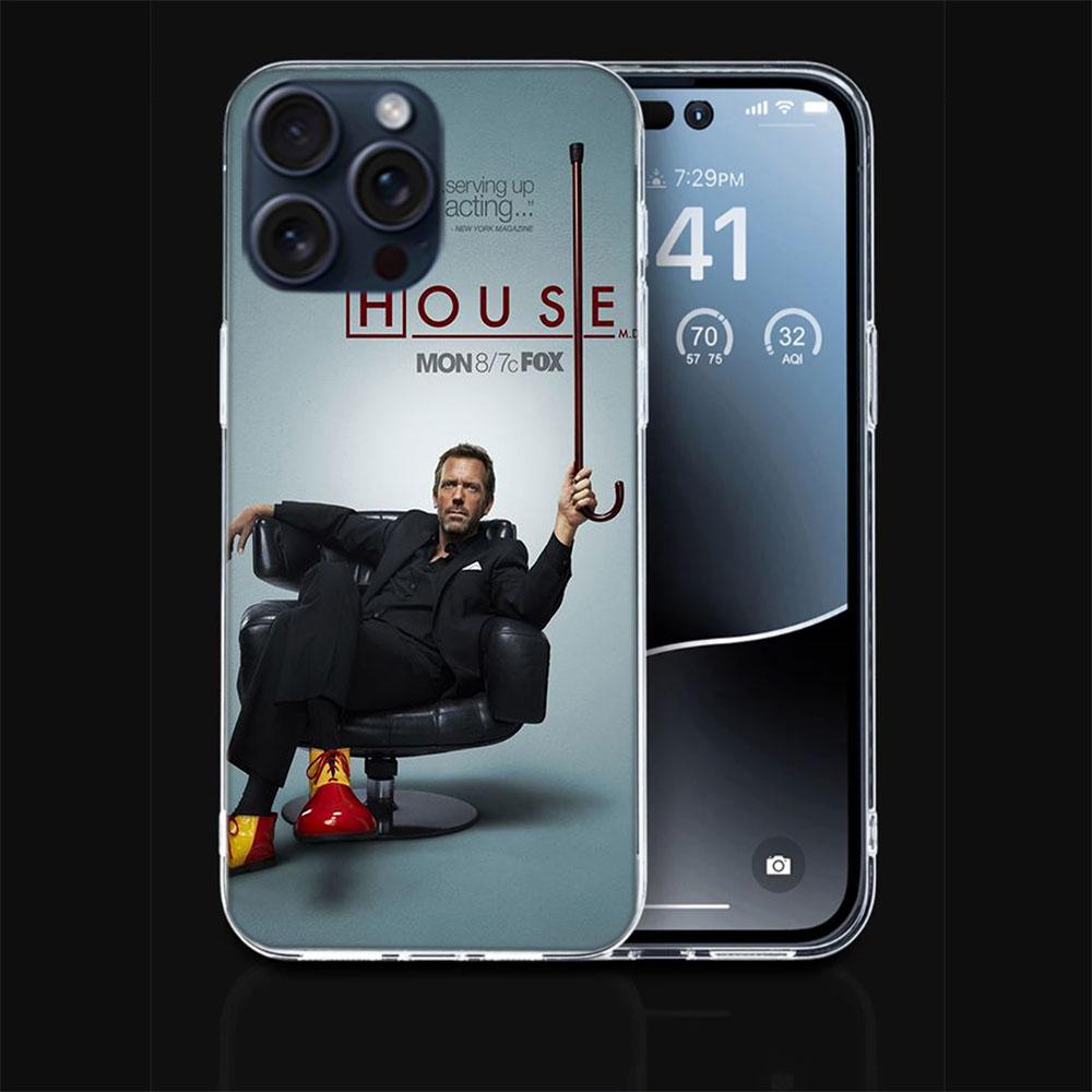 Dr House Capa Phone Case For Iphone 17 Air 16 Pro Max 15 12 Pro 14 Plus 17E 16E 11 13 Mini Cover Cases Fundas Cell Clear TPU Sho