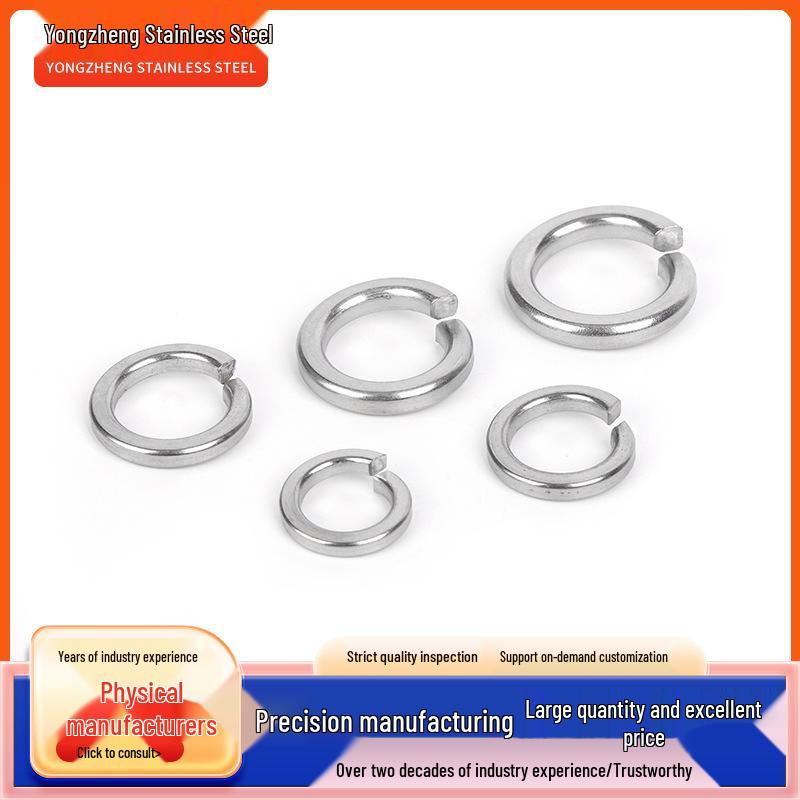 304 & 316 Stainless Steel Spring Washers: Open & Galvanized Options
